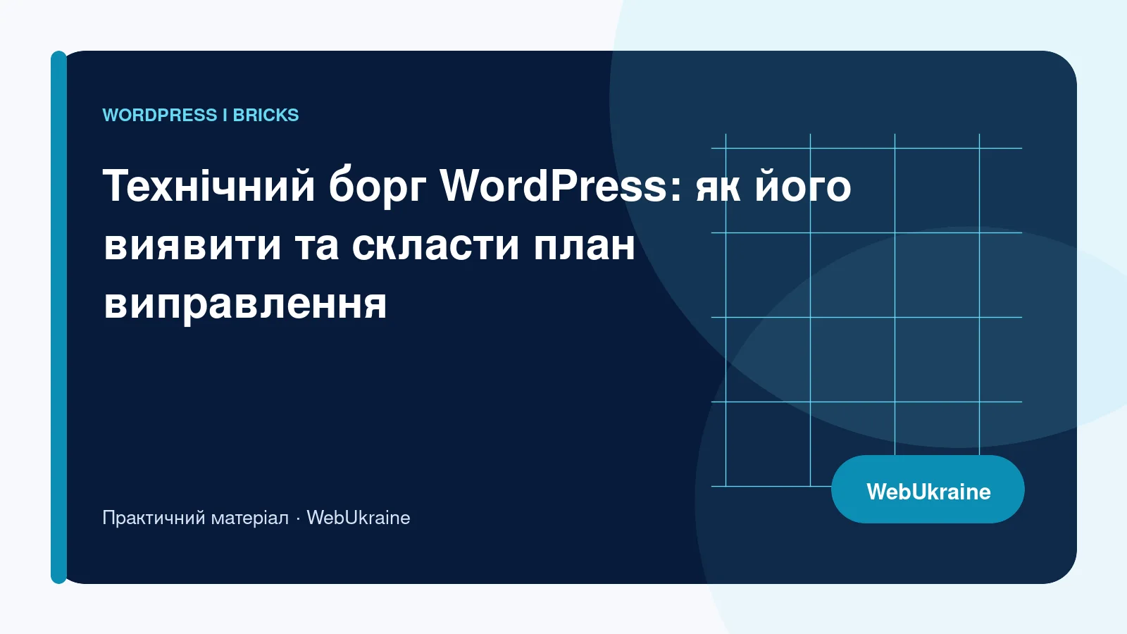 Схема аудиту технічного боргу WordPress за рівнями ризику